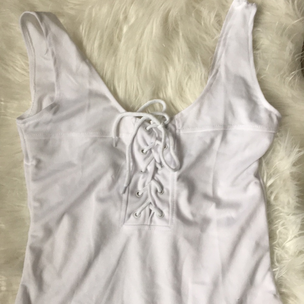 white one piece bathing suit